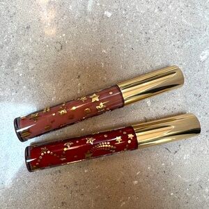 NWT 2 Estée Lauder limited edition lip glosses,Ruby Quartz & Sundrops Full size